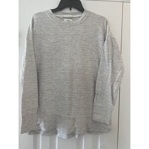 EUC AERIE Oversized Heather Gray Sweatshirt with Side Slits - Size XS.